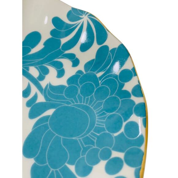Lenox X Kate Spade Gwinnett Lane Turquoise 9.1 Inch Luncheon Plate - Picture 6 of 10